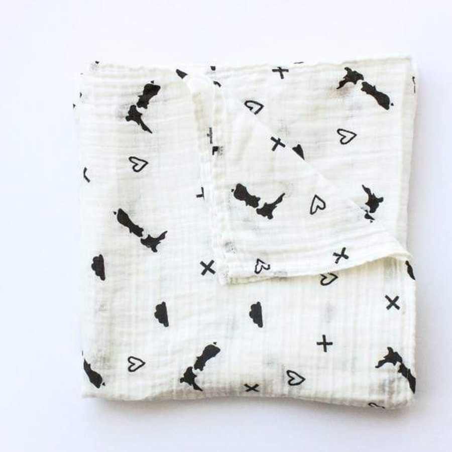 Books, Toys & Gifts From NZ with Love Build Your Own Gift Box | From Nz With Love - Muslin Wrap Black & White