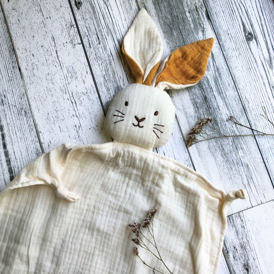 Books, Toys & Gifts Over the Dandelions Stocking Fillers | Over The Dandelions Bunny Lovey - Milk With Saffron Ears