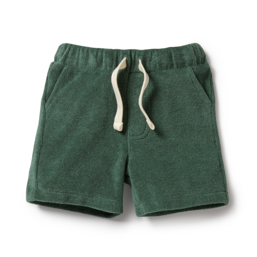 Babies Wilson & Frenchy Gender-Neutral Clothes | Wilson & Frenchy Organic Terry Short - Moss