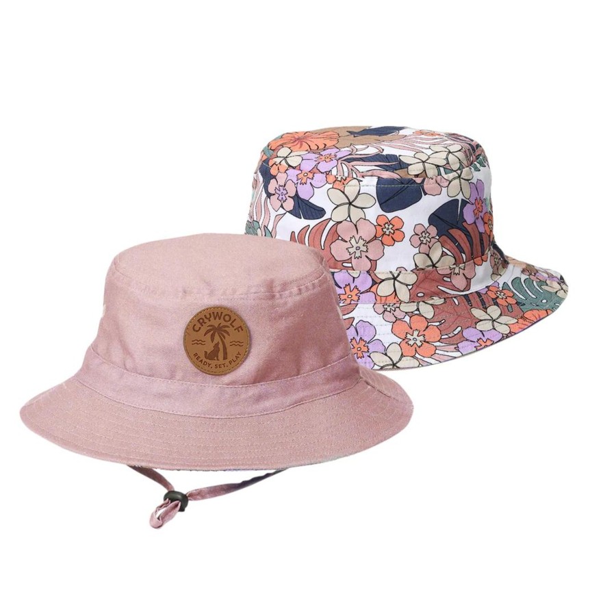 Going Places Crywolf Baby Wearing | Crywolf Reversible Bucket Hat - Tropical Floral