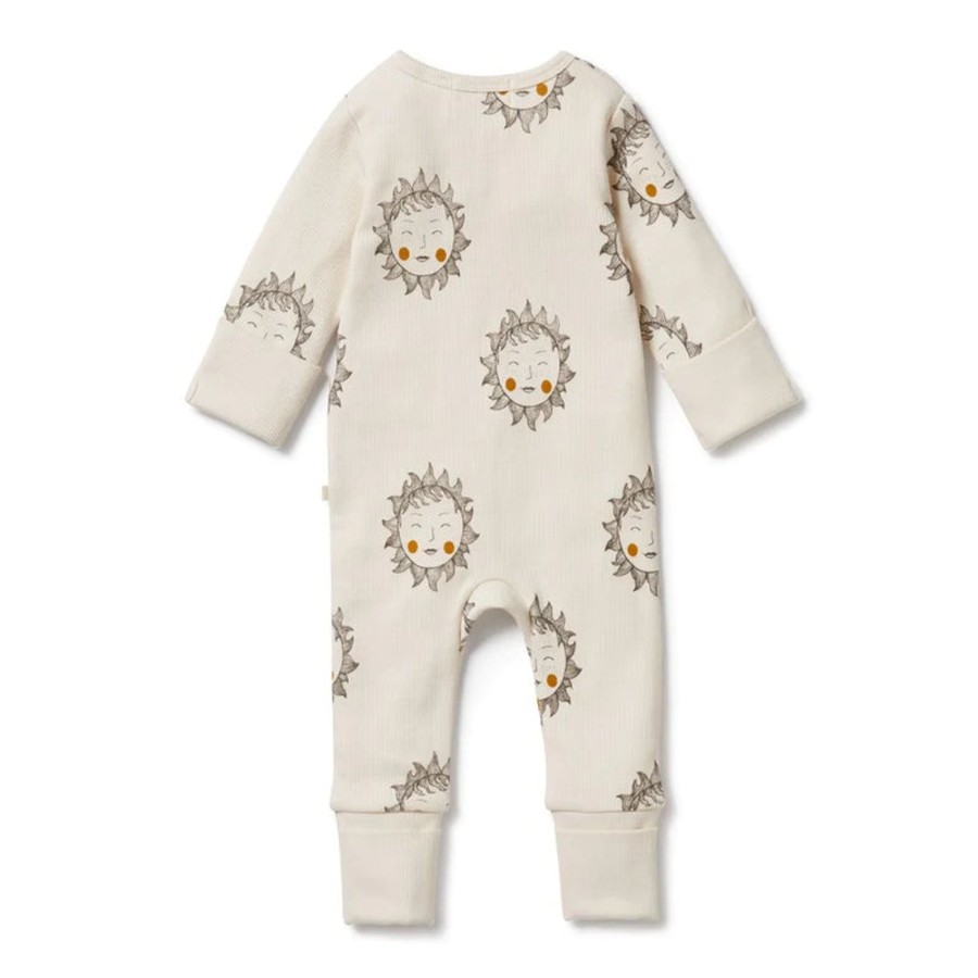 Babies Wilson & Frenchy Pyjamas | Wilson & Frenchy Organic Zipsuit With Feet - Shine On Me