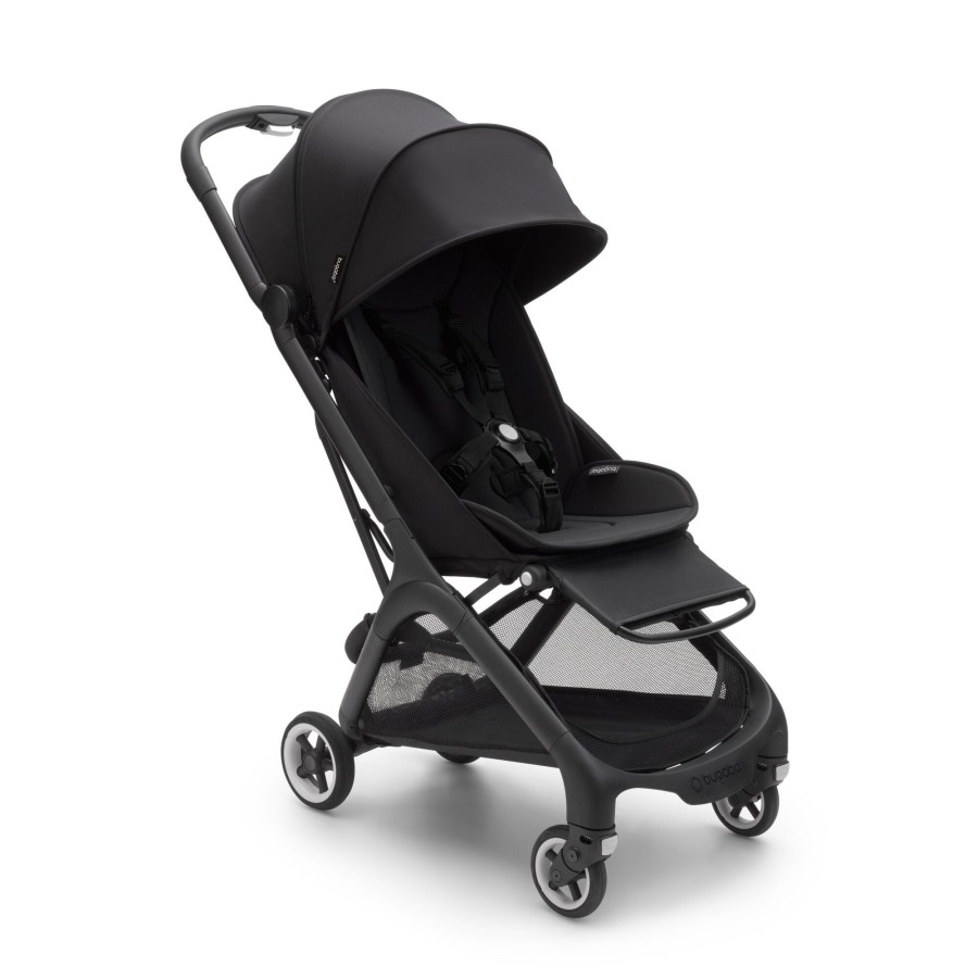 Going Places Bugaboo Travelling With Kids | Bugaboo Butterfly Complete Stroller - Black Base With Midnight Black Fabric