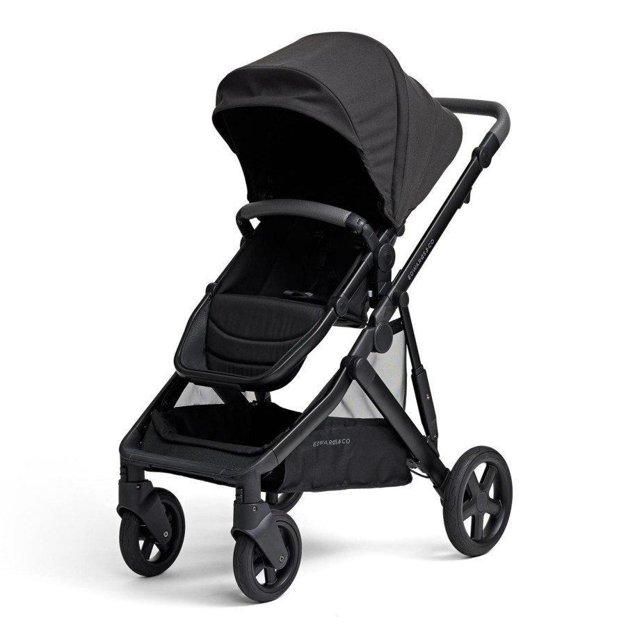 Going Places Edwards & Co Seat Liners | Edwards & Co Olive Single Stroller - Black Luxe