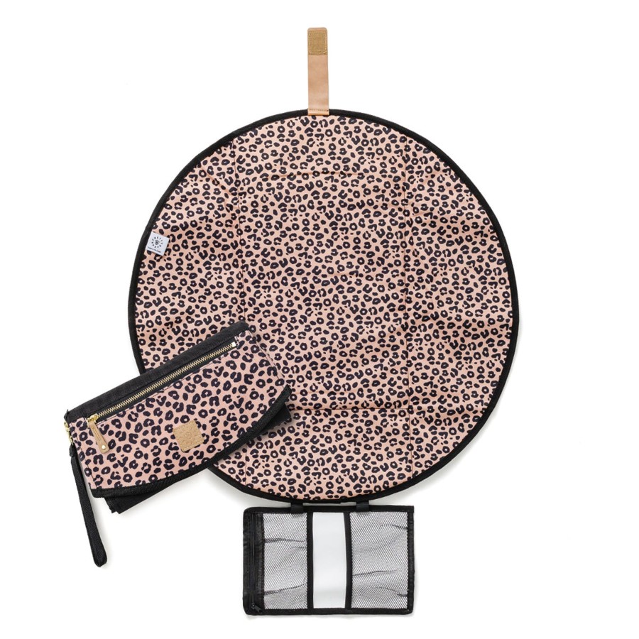 Going Places Pretty Brave Travelling With Kids | Pretty Brave 'The Roundabout' Change Mat / Clutch - Leopard