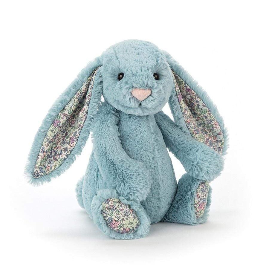 Books, Toys & Gifts Jellycat Soft Toys | Jellycat Blossom Aqua Bunny - Medium