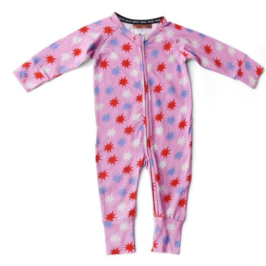 Babies Kip&Co Girls Clothes | Kip & Co Be A Star Organic Long Sleeve Zip Romper