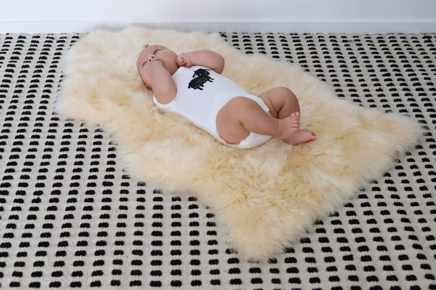 Books, Toys & Gifts Auskin Baby Shower Gifts | Auskin Sheepskin Longwool Rug - Ivory