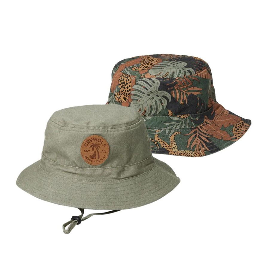 Books, Toys & Gifts Crywolf Stocking Fillers | Crywolf Reversible Bucket Hat - Jungle