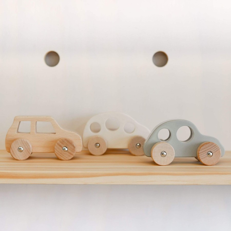 Books, Toys & Gifts Discoveroo Wooden Toys | Discoveroo Chunky Car - Grey