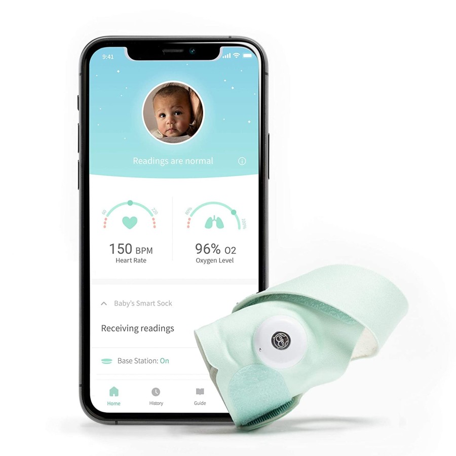 Babies Owlet Gadgets | Owlet Smart Sock V3 - Mint Green