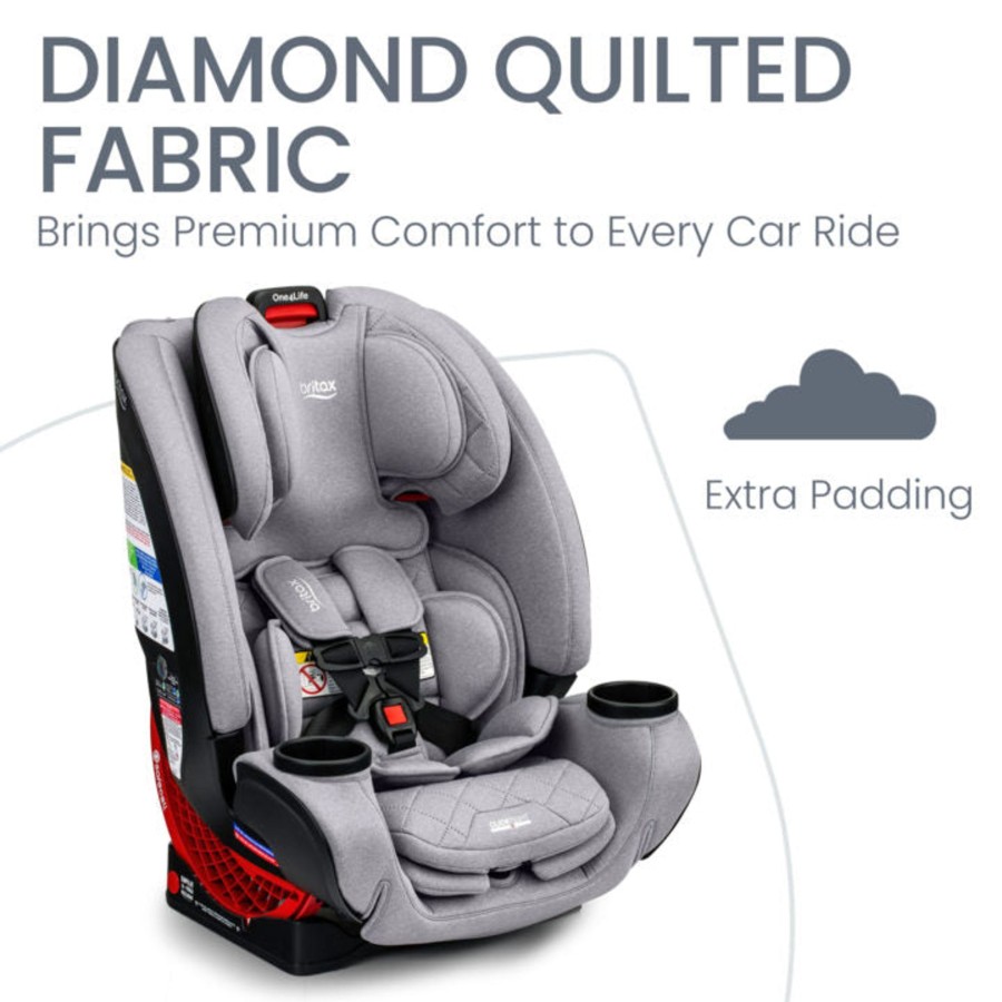 Going Places Britax Car Seats For Babies | Britax One4Life Clicktight Car Seat - Diamond Quilted Gray