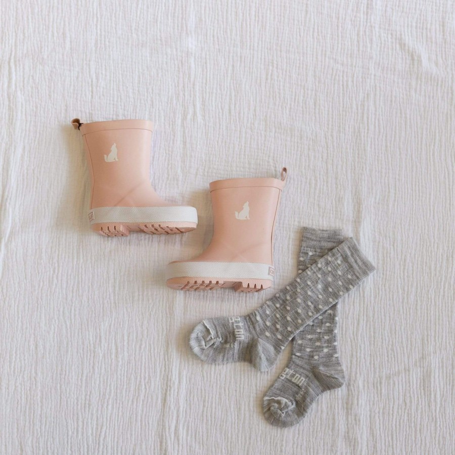 Babies Lamington Girls Clothes | Lamington Knee-High Merino Wool Socks - Snowflake