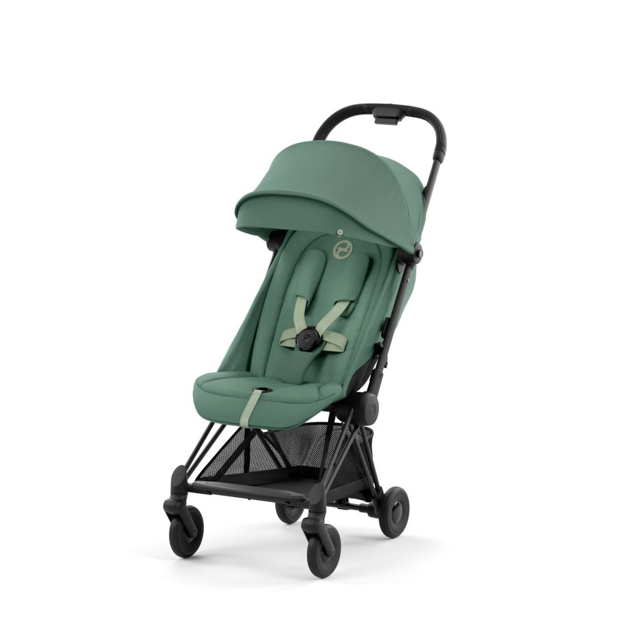 Going Places Cybex Seat Liners | Cybex Coya Stroller - Matt Black / Leaf Green