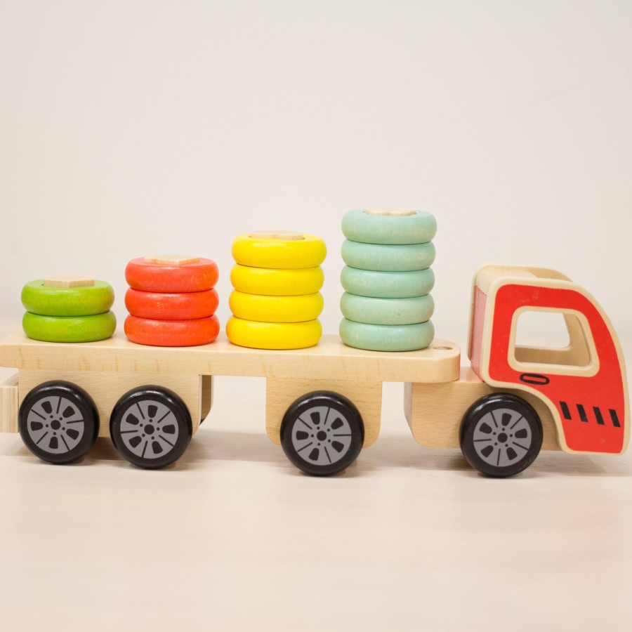 Books, Toys & Gifts Discoveroo Stocking Fillers | Discoveroo Sort N Stack Wooden Truck