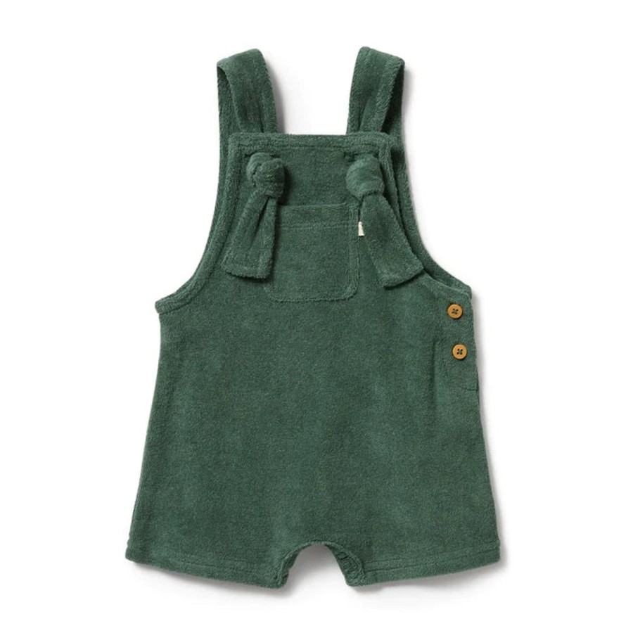 Babies Wilson & Frenchy Gender-Neutral Clothes | Wilson & Frenchy Organic Terry Overall - Moss