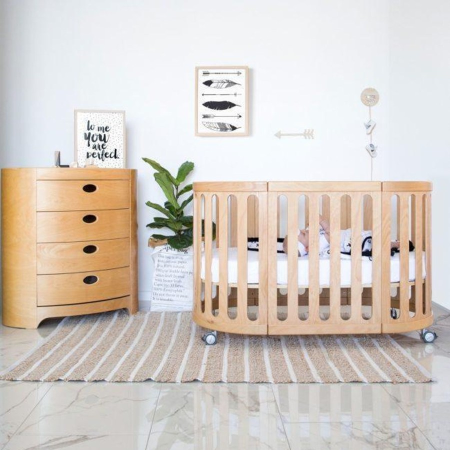 Going Places Babyhood Babyhood | Babyhood Kaylula Sova 5 In 1 Cot - Beech (Includes Mattress)