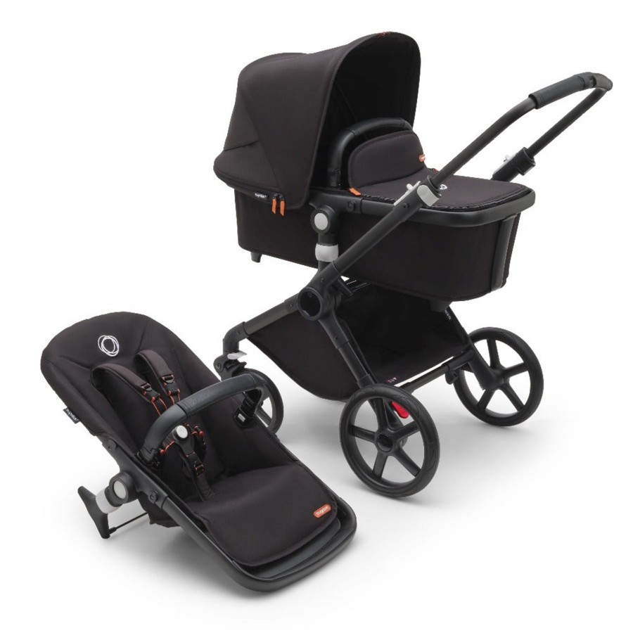 Going Places Bugaboo Bugaboo | Bugaboo Fox Cub Complete Stroller - Black Base With Midnight Black Fabric