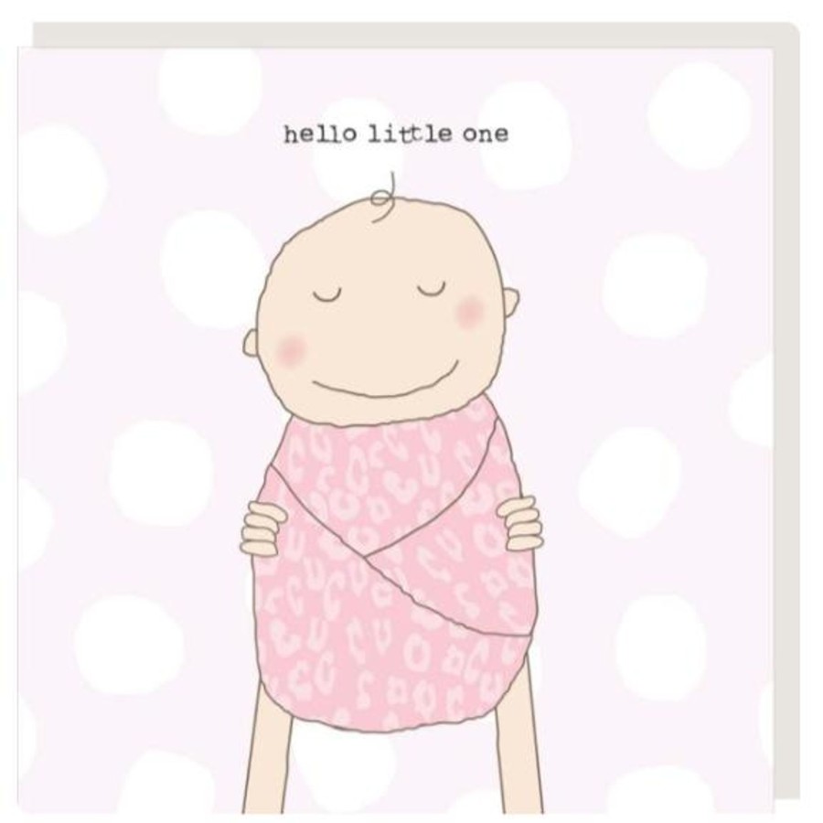 Books, Toys & Gifts Live Wires New Zealand LTD Gifts For Newborn Babies | Rosie Made A Thing - Hello Baby Girl - Baby Card