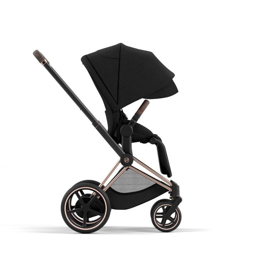 Going Places Cybex Single Strollers | Cybex Epriam Pram 2022 Rose Gold + Stardust Black