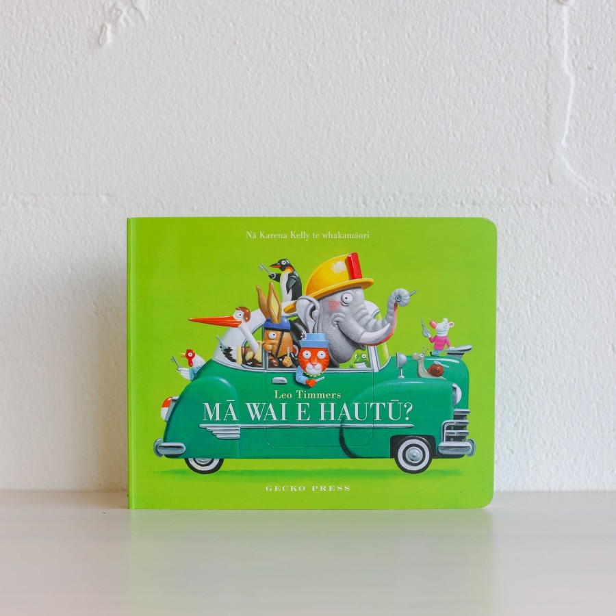 Books, Toys & Gifts Gecko Press Books For Toddlers | Ma Wai E Hautu? (Who'S Driving?) Board Book