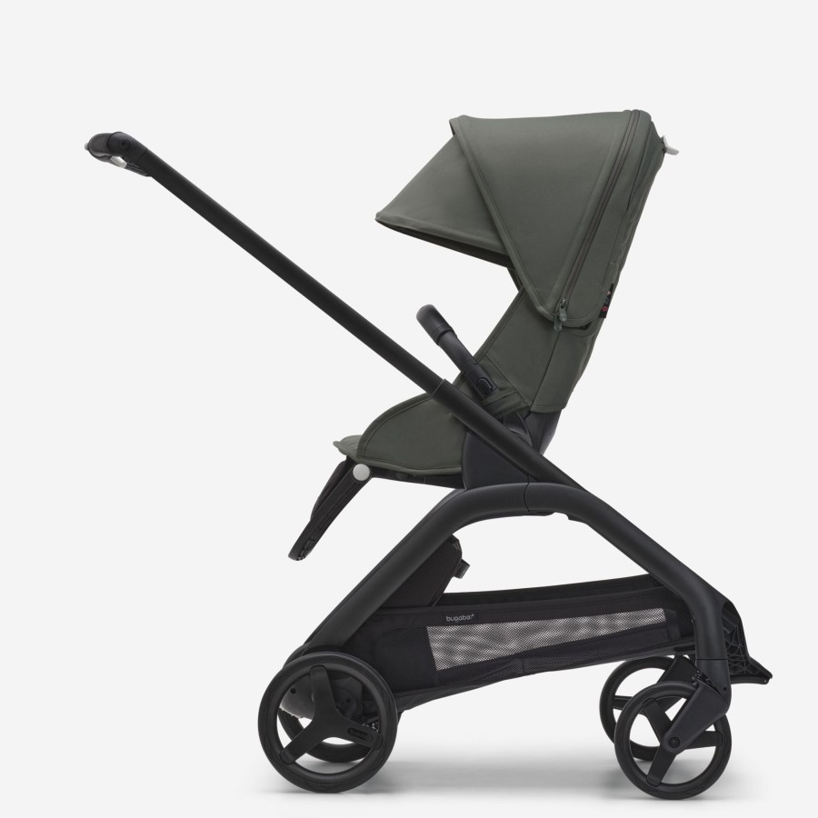 Going Places Bugaboo Bugaboo | Bugaboo Dragonfly Complete Stroller - Black Base With Forest Green Fabric