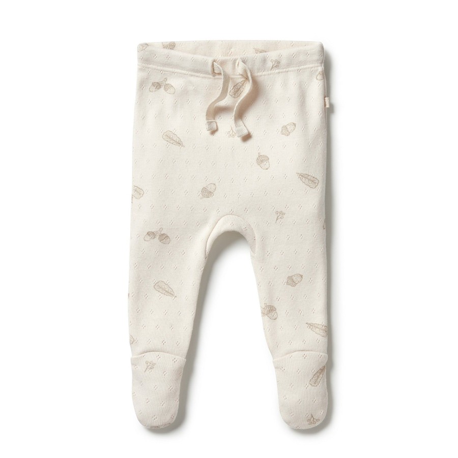 Babies Wilson & Frenchy Girls Clothes | Wilson + Frenchy Organic Pointelle Legging With Feet - Little Acorn