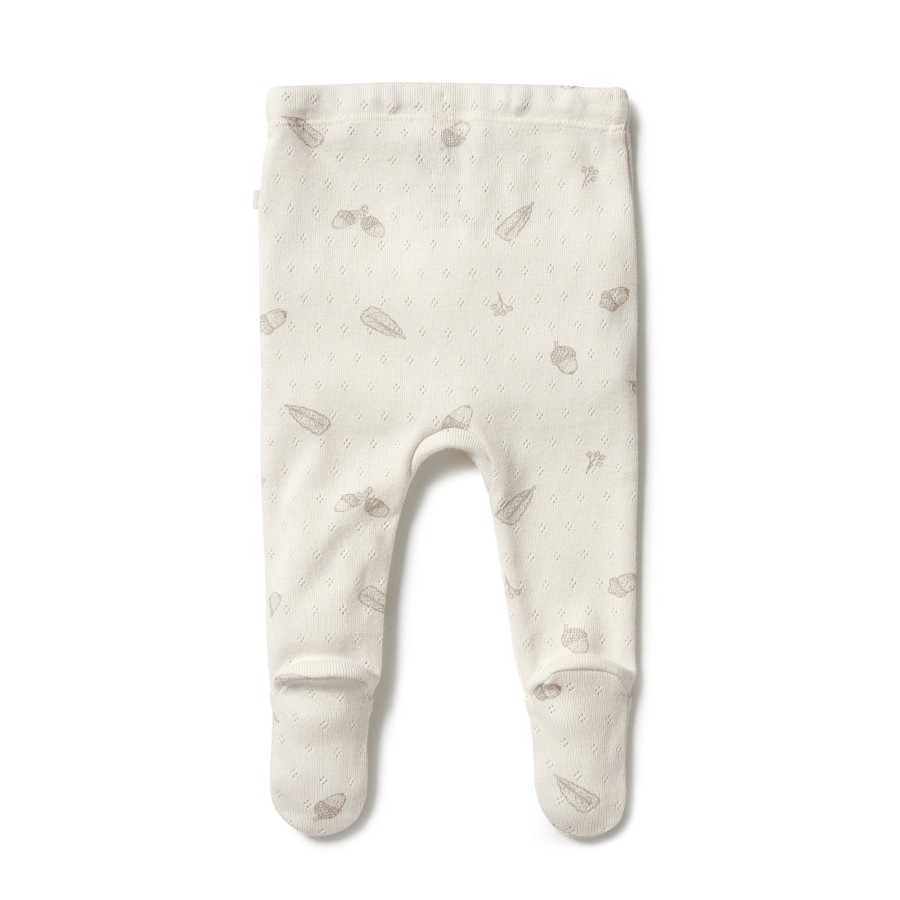 Babies Wilson & Frenchy Girls Clothes | Wilson + Frenchy Organic Pointelle Legging With Feet - Little Acorn