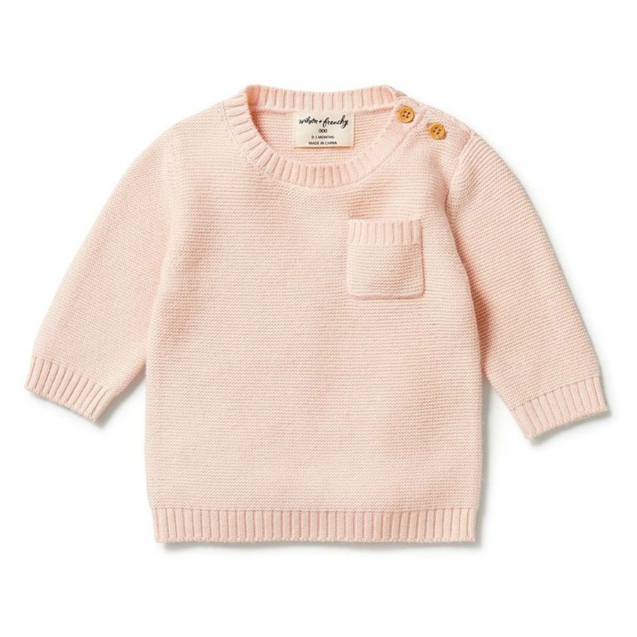 Books, Toys & Gifts Wilson & Frenchy Something To Wear | Wilson & Frenchy Knitted Pocket Jumper - Blush