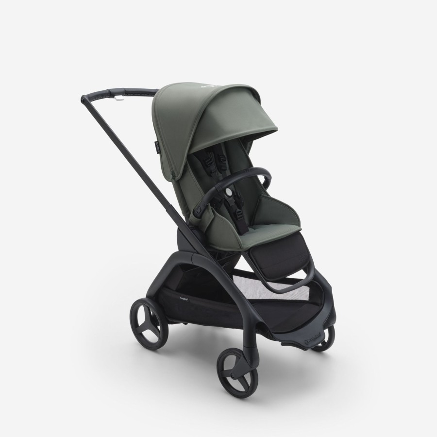 Going Places Bugaboo Seat Liners | Bugaboo Dragonfly Complete Stroller - Black Base With Forest Green Fabric