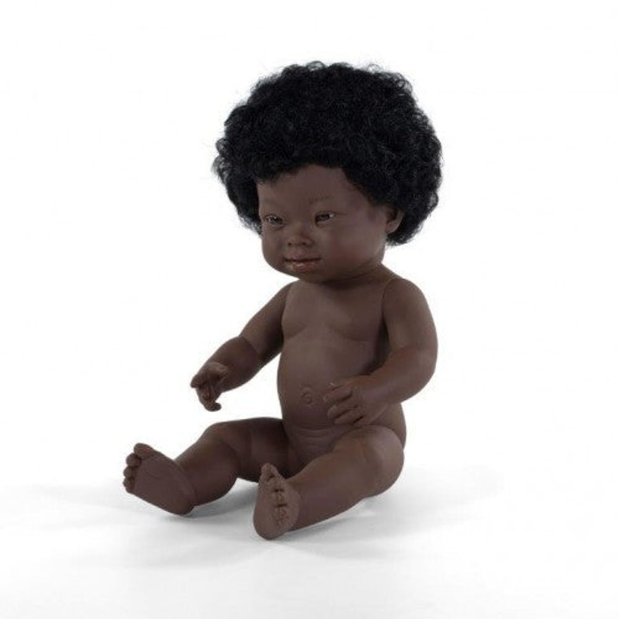 Books, Toys & Gifts Miniland 2Nd Birthday Gifts | Miniland Doll - Anatomically Correct Baby - 38Cm African Girl With Down Syndrome