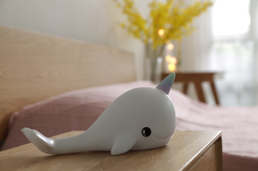 Babys Room Stellar Haus Night Lights | Stellar Haus Usb Charge Large Narwhal Night Light