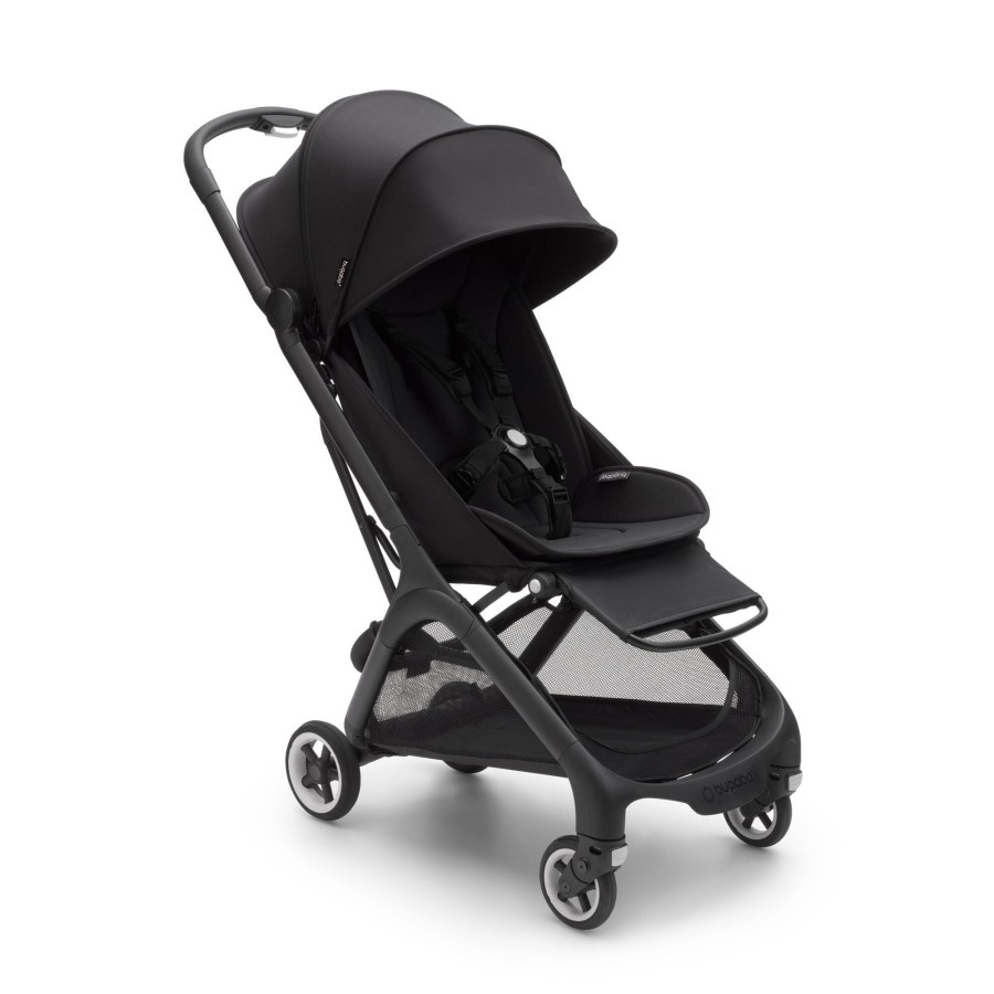 Going Places Bugaboo Travel Strollers | Bugaboo Butterfly Complete Stroller - Black Base With Midnight Black Fabric