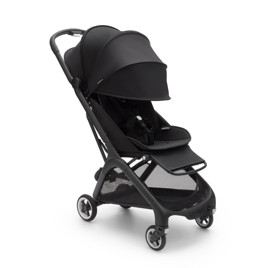 Going Places Bugaboo Travel Strollers | Bugaboo Butterfly Complete Stroller - Black Base With Midnight Black Fabric