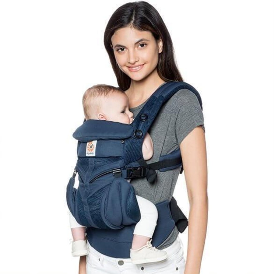 Going Places Ergobaby Travelling With Kids | Ergobaby Omni 360 Carrier Cool Air Mesh - Midnight Blue