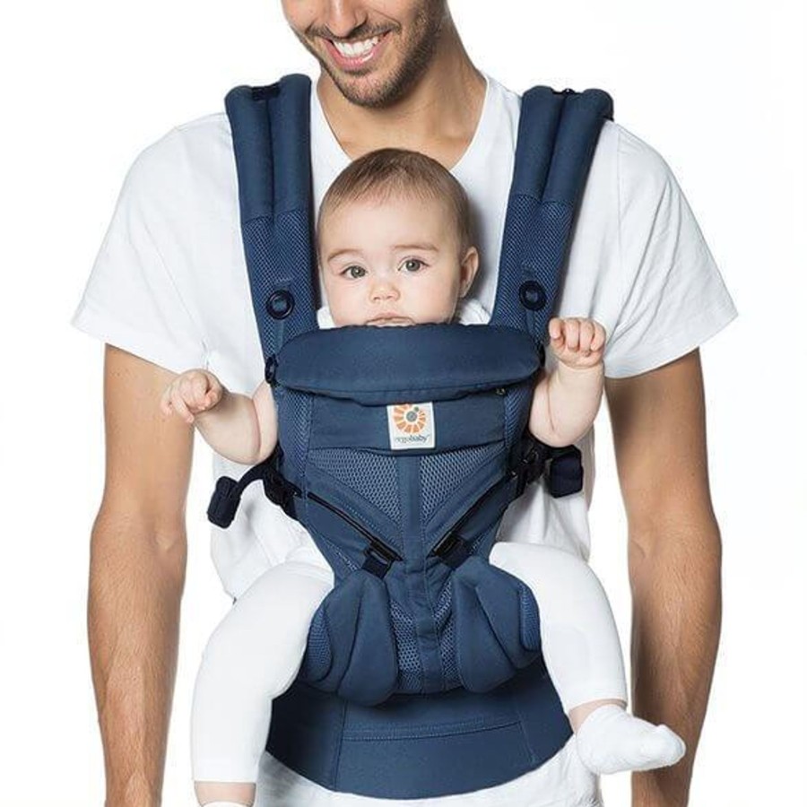 Going Places Ergobaby Travelling With Kids | Ergobaby Omni 360 Carrier Cool Air Mesh - Midnight Blue