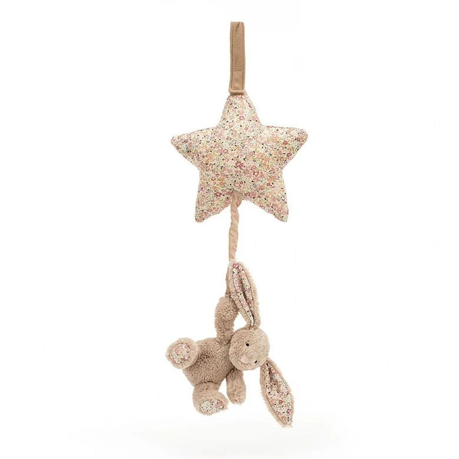 Books, Toys & Gifts Jellycat Gifts For Newborn Babies | Jellycat Blossom Bashful Bea Beige Star Musical Pull