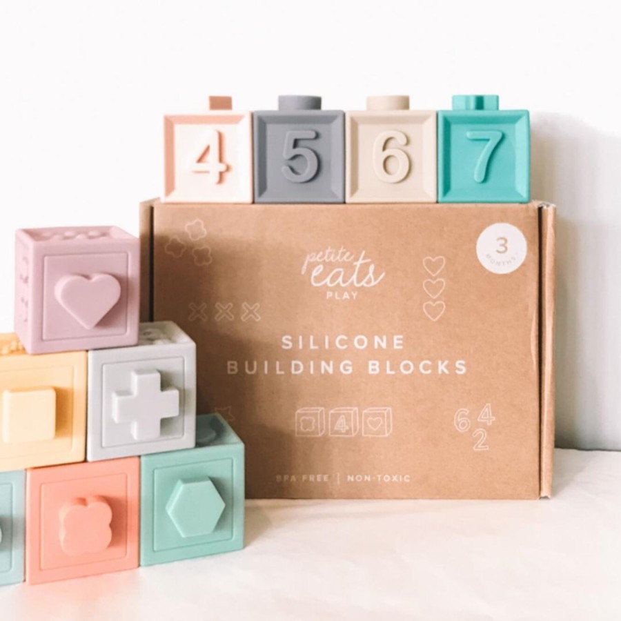 Books, Toys & Gifts Petite Eats 1St Birthday Gifts | Petite Eats Silicone Building Blocks