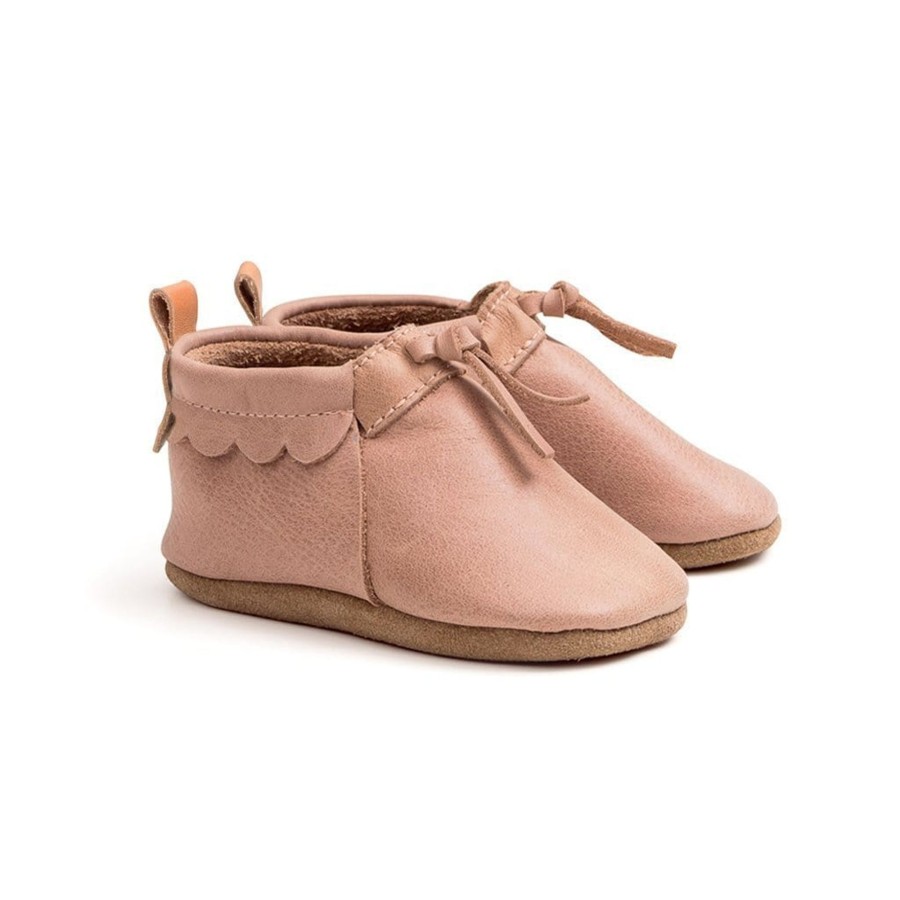 Babies Pretty Brave Shoes | Pretty Brave Slip On Moccasins - Dusky Pink