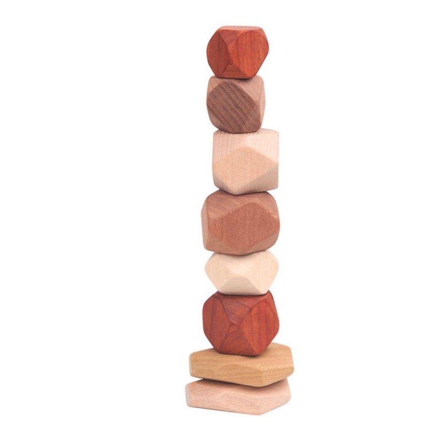 Books, Toys & Gifts Discoveroo Wooden Toys | Discoveroo Exotic Woods Stacking Stones