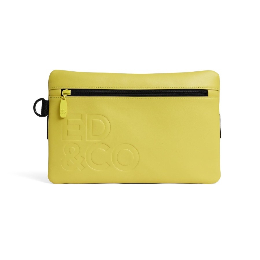 Babies Ed & Company Nappy Bags | Ed & Company Classy Clutch- Citron Leather