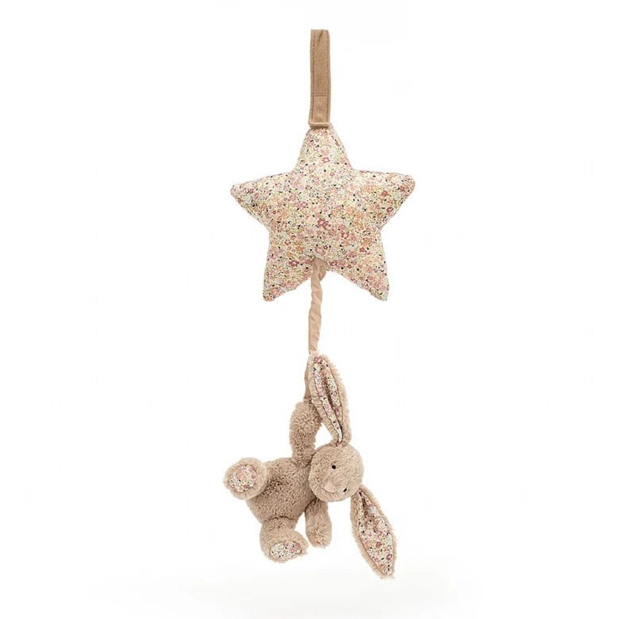 Books, Toys & Gifts Jellycat Baby'S First Christmas | Jellycat Blossom Bashful Bea Beige Star Musical Pull