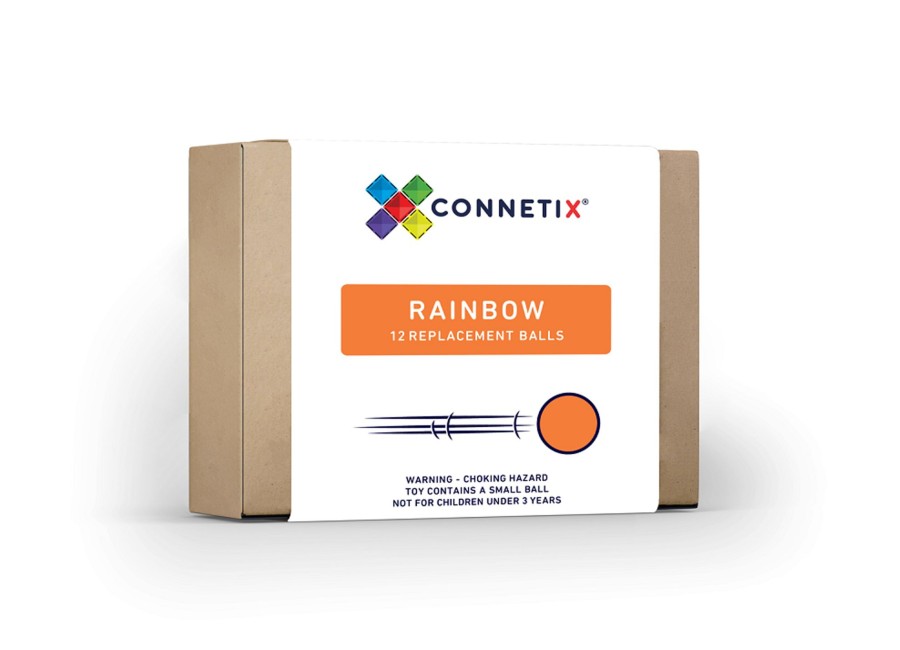 Books, Toys & Gifts Connetix 3Rd Birthday Gifts | Connetix Tiles - 12 Piece Rainbow Replacement Ball Pack