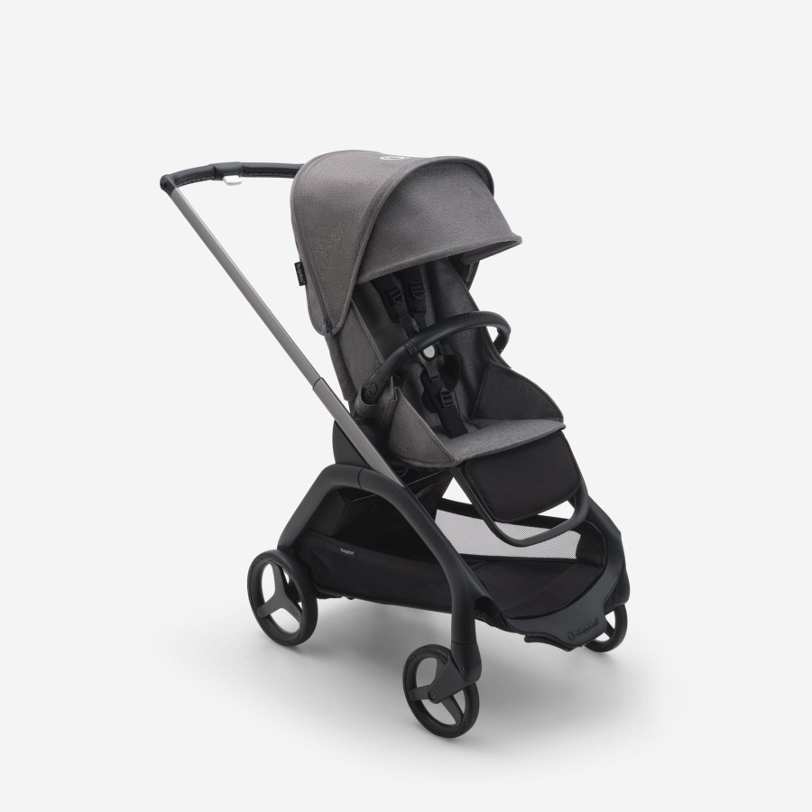 Going Places Bugaboo Bugaboo | Bugaboo Dragonfly Complete Stroller - Graphite Base With Grey Melange Fabric