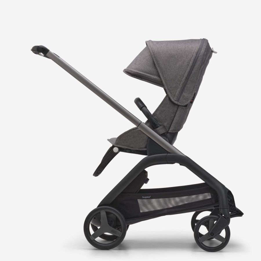 Going Places Bugaboo Bugaboo | Bugaboo Dragonfly Complete Stroller - Graphite Base With Grey Melange Fabric