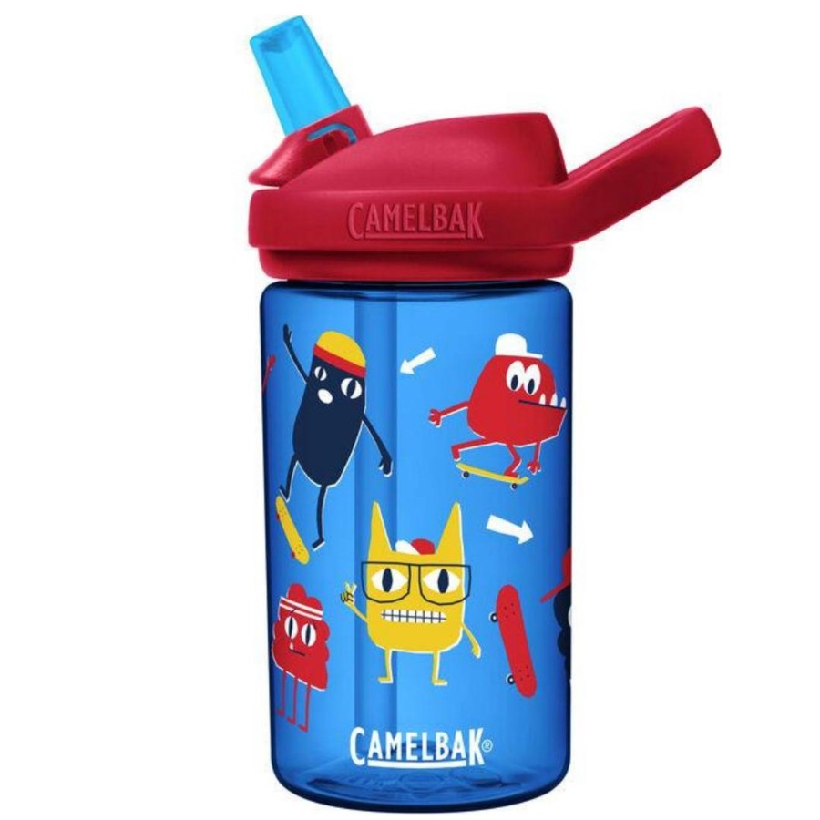 Going Places Camelbak Travelling With Kids | Camelbak Eddy+ With Tritan Renew Kids Bottle - 0.4L- Skate Monsters