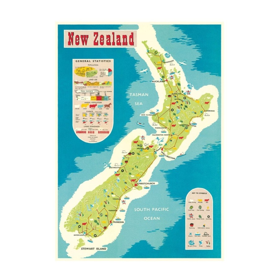 Babys Room Cavallini & Co Room Decor | Cavallini & Co Nz Statistics Map Wrap Poster