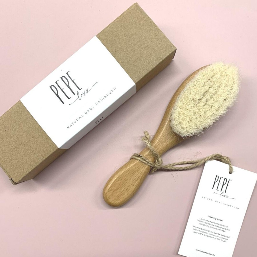 Books, Toys & Gifts Pepe Loxx New Zealand Gifts | Pepe Loxx Natural Baby Hairbrush