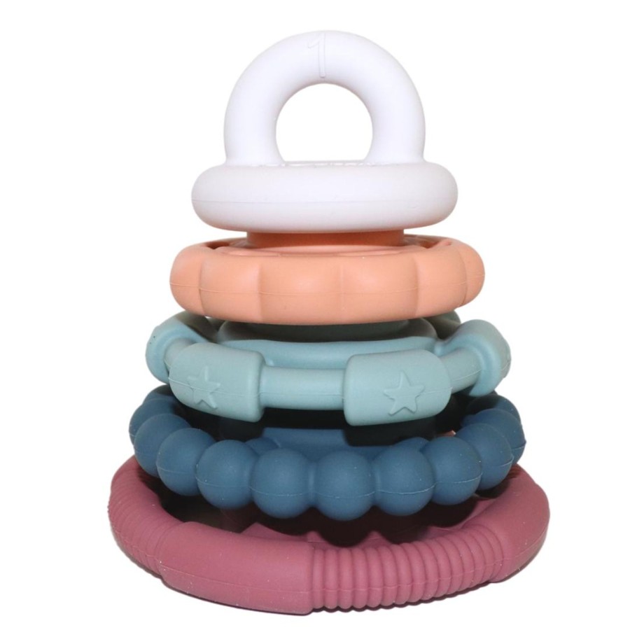 Babies JellyStone Teething Toys | Jellystone Rainbow Stacker Teether & Toy - Earth