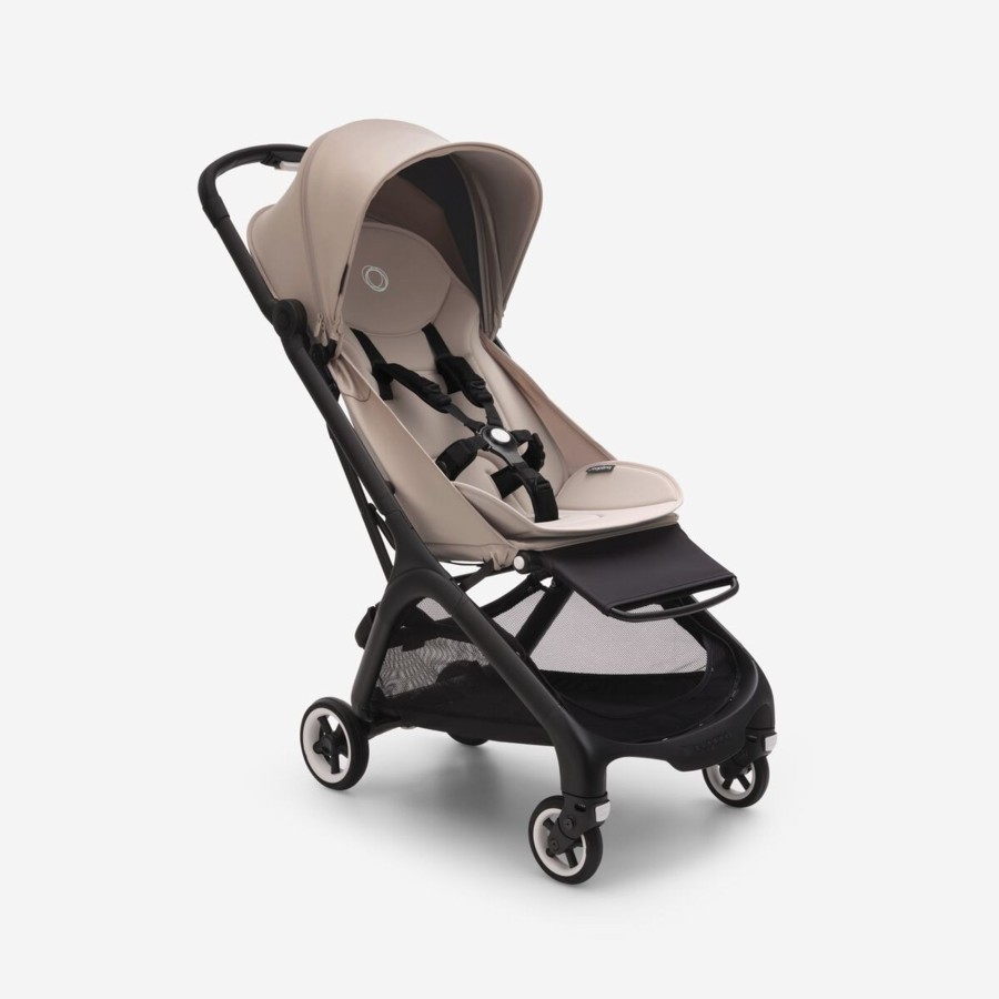 Going Places Bugaboo Travel Strollers | Bugaboo Butterfly Complete Stroller - Black Base With Desert Taupe Fabric