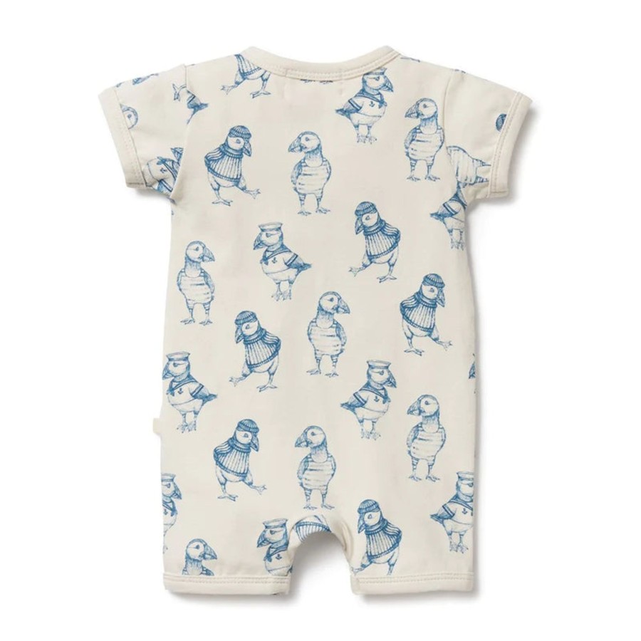 Babies Wilson & Frenchy Baby Clothes | Wilson & Frenchy Organic Boyleg Zipsuit - Petit Puffin